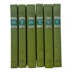 Louisa May Alcott Set of 6 Hardcovers, Nelson Doubleday, Vintage Green