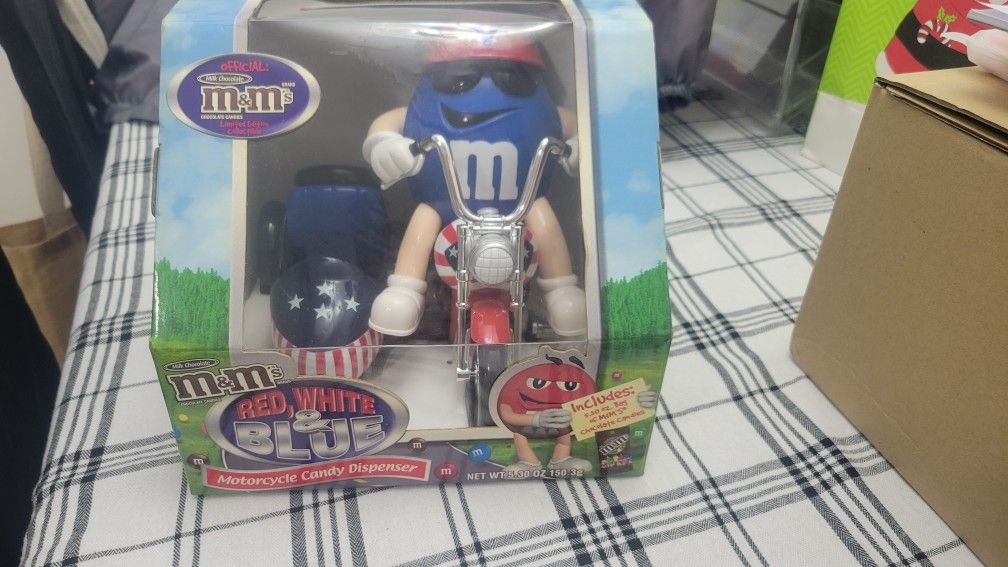 Red, White, & Blue M & M Dispener
