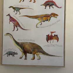 Little Kids Wall Art For Room: Dinosaurs