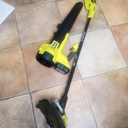 ONE+ 18V Cordless Battery String Trimmer/Edger and Jet Fan Blower Combo Kit