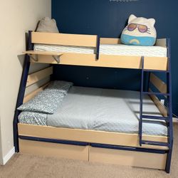 3 Pcs Full Size Bunk Bedroom Set (bunk Bed FREE!)