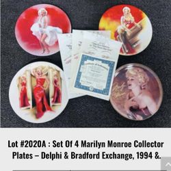 Vintage Marilyn Monroe Collectors Plates