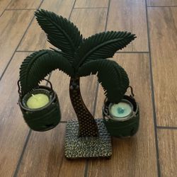 Palm Tree Candle Holder