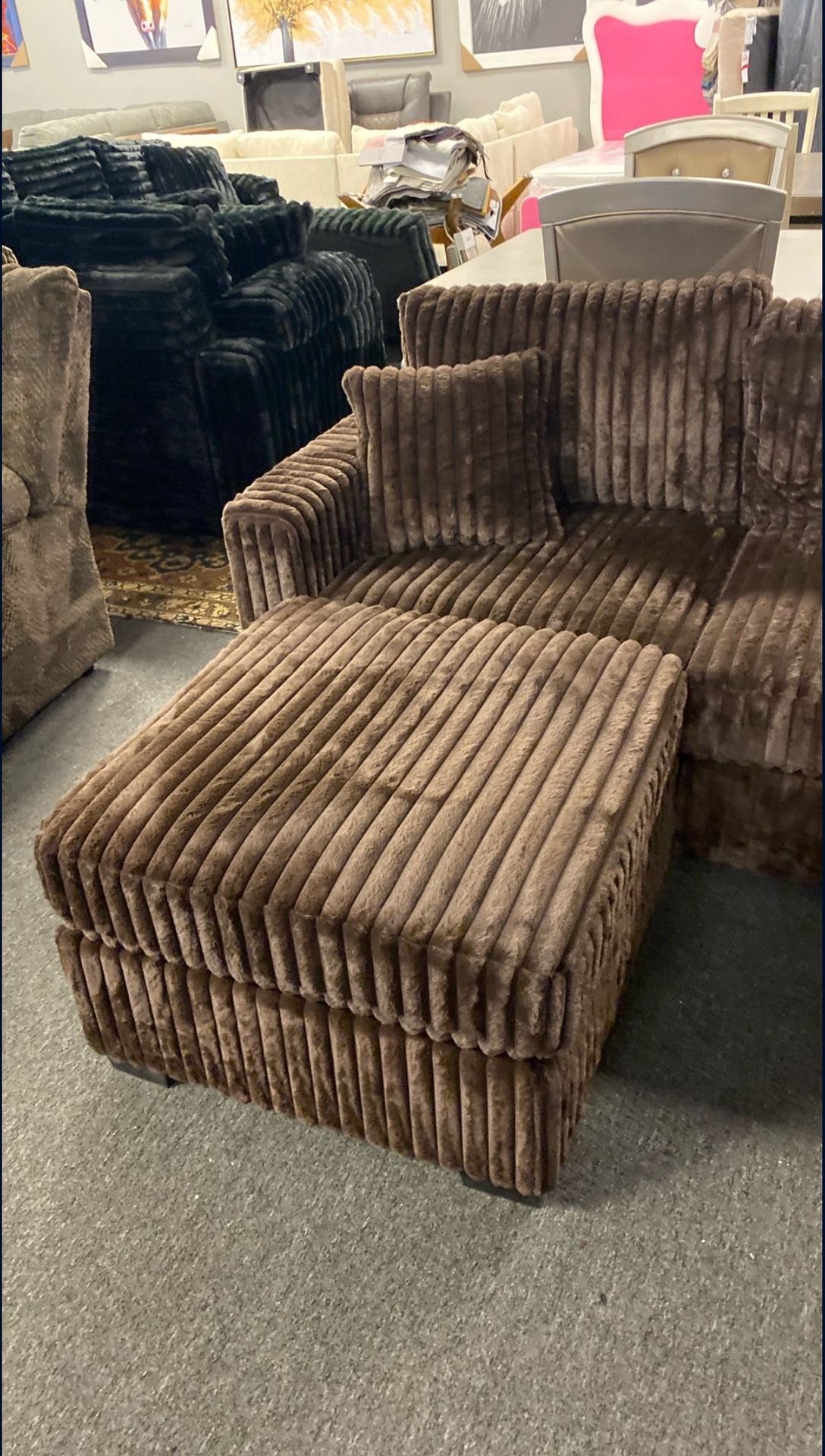 Weekend Bundle Deal ✨ 75 Inch Smart TV With 3 PC Sectional Sofa - Brown Or Black $998