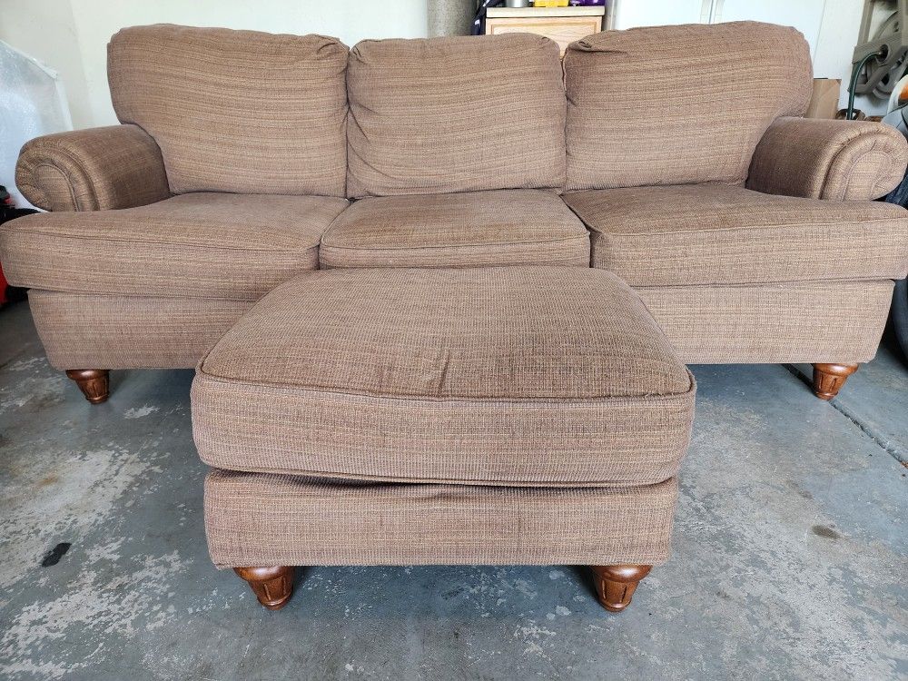 Couch With Ottoman, Coffee Tables, And End Tables
