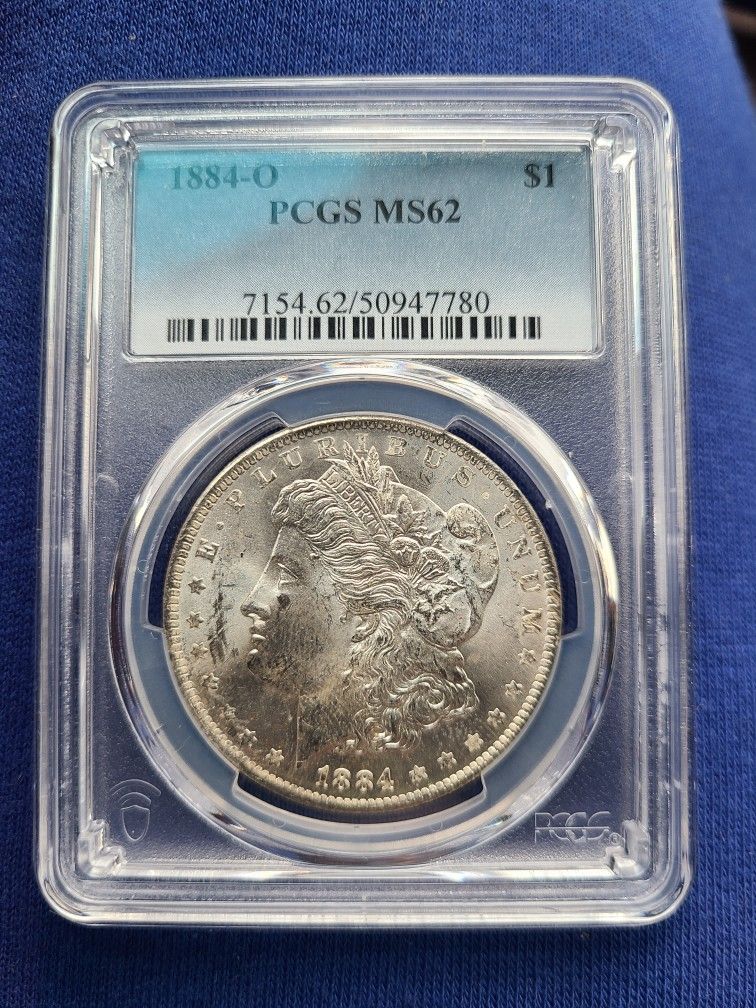 1884 O Morgan Silver Dollar PCGS 62