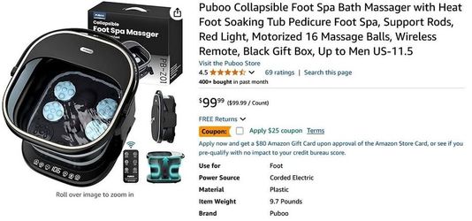 0430 Puboo Collapsible Foot Spa