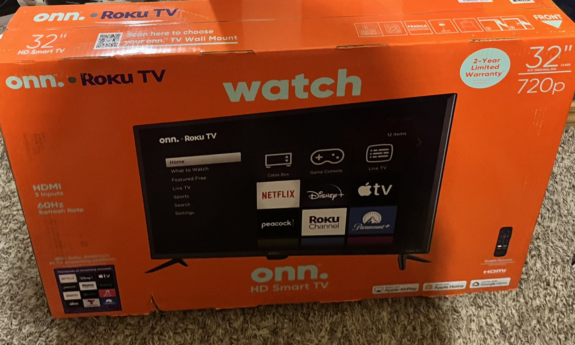 ION 32in Roku Smart Tv NEW