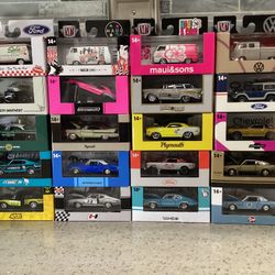 M2 Machines Diecast Cars Scale 1:64 (Valencia) $10 Each