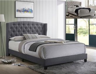 Brand New Grey Queen Size platform Bed