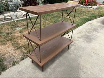 Mid Century 3 Shelf Display/Record/Book Case