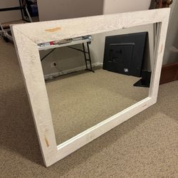 Large White Mirror