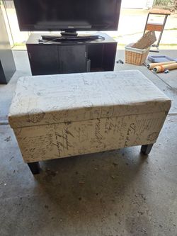 Fabric Ottoman With Storage