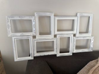 White Ornate Picture Frame Set of 7