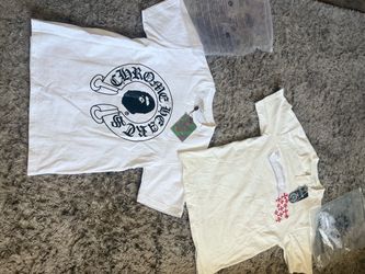 Chrome Hearts x BAPE Graphic T-Shirts White