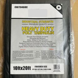 Heavy Duty Waterproof Poly Tarp 20 ft x 10 ft – Outdoor Cover 