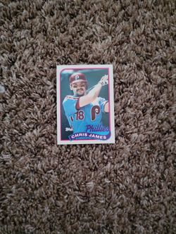 Chris James PHILLIES! BOUGHT THE CARD AND IT HAS MAJOR AND MINOR LEAGUE STATS!