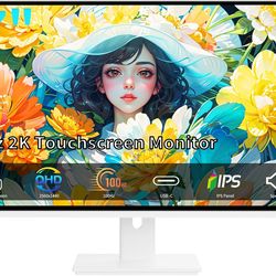 27 Inch Touchscreen Monitor, 2K Gaming Monitor IPS 10-Point Touch PC #2337PY2