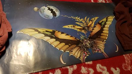 Vintage 70s print of "The Last Armada" by Rodney Matthews.