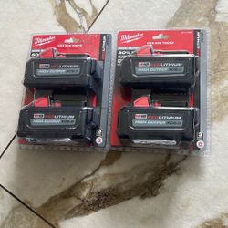 Milwaukee Battery S.  High Output.   6.0.  (4) 