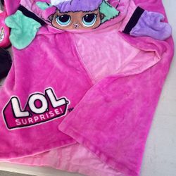 lol Doll Blanket With Hoody And Mittens 