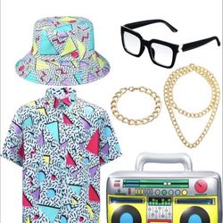 6 Pcs 80s 90s Outfit With Shirt 