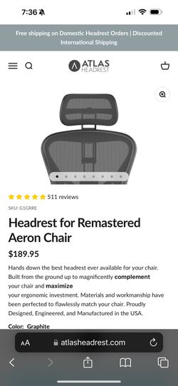 Herman Miller Aeron Chair Headrest 