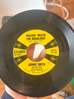 1958 7-inch, 45 RPM vinyl single by Jennie Smith with Ray Ellis and His Orchestra, released on Columbia Records (Catalog No. 4-41171)