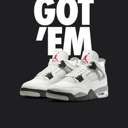 Jordan 4 White Cement 