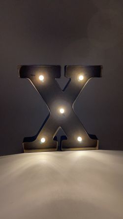studio decor LED-Lighted metal marquee letters 12” Thumbnail