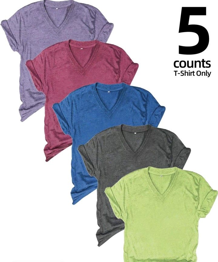 XL Casual V-neck shirts various colors
