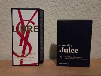 YSL Libre Berry Crush & Commodity Juice samples