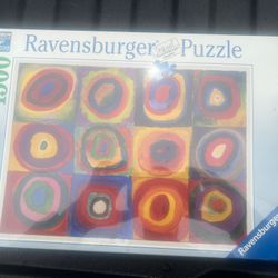 Ravensburger  Color Study of Squares and circles, 1500 piece puzzle, new sealed in box 