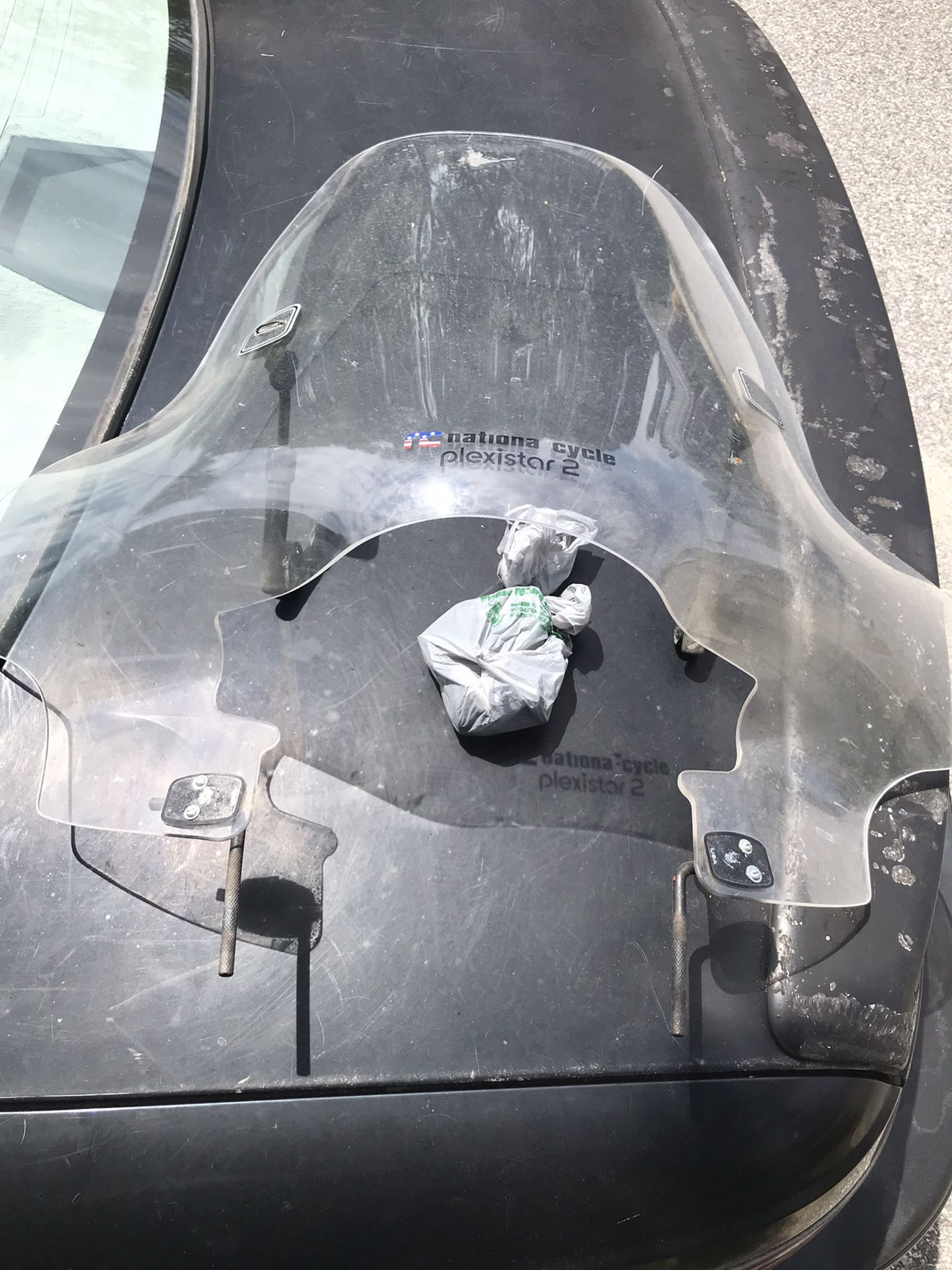 Motorcycle Universal Windshield With Hardware Only $40