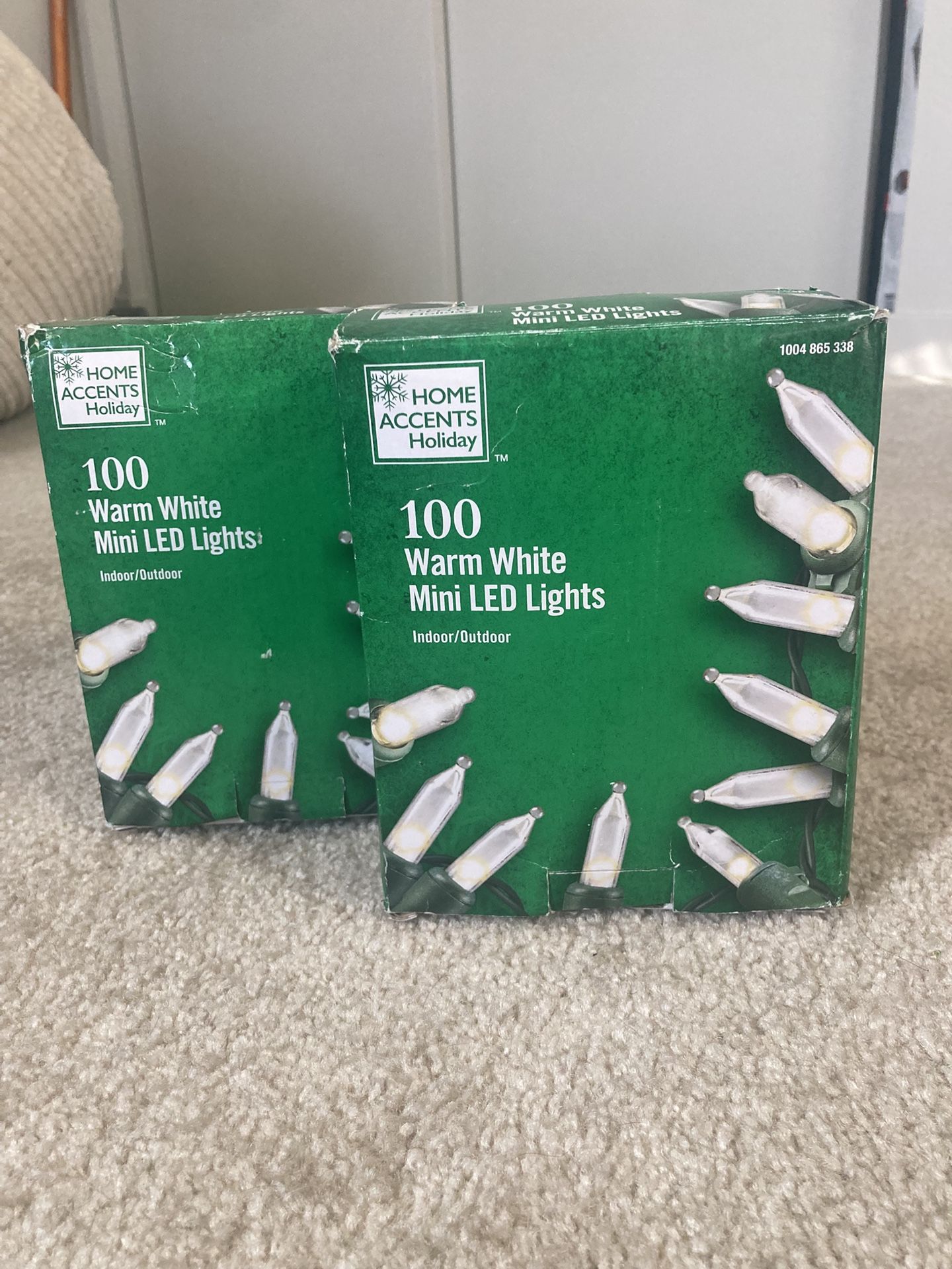 2X 100 Warm White LED Lights
