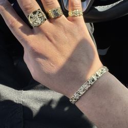 10k Nugget Bracelet 