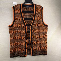 Halloween Sweater Costume Jack O Lanterns XL 
