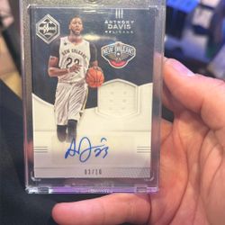 2016-17 Panini Anthony Davis Jersey Auto  3/10 Rare! 