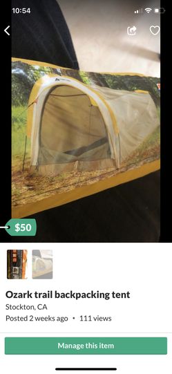 Backpacking tent