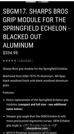 Echelon 4.5 Sharps bros gripp