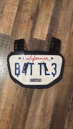 Battle Football Back Plate California License Plate