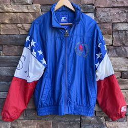 Vintage 1996 Atlanta Olympics Starter Medium Jacket Windbreaker Vtg 90s Hoodie USA