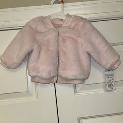 Brand New Baby sz 6-9M cat & jack faux fur coat