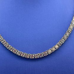 925 Sterling Silver CZ 16” Tennis Necklace 32.30g 4mm 205346/2