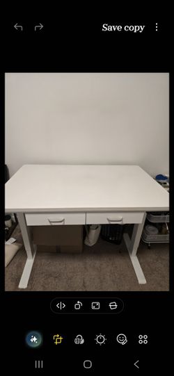 White 2 Stage Motor Electric Standing Desk