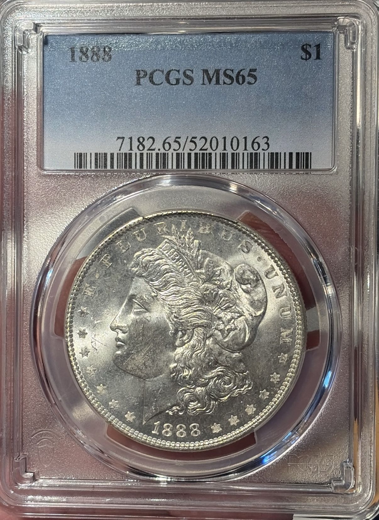 1888 MS65 PCGS GRADED UNCIRCULATED MORGAN SILVER DOLLAR! WOW!!!