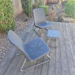 Outdoor Sturdy Chairs And Table