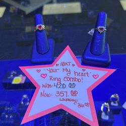 Valentine Heart 10kt Ring Combo