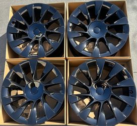 20” Tesla Model Y factory wheels rims gloss black New Induction