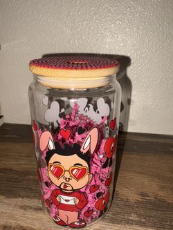 Glass Tumbler Cup Bad Bunny 